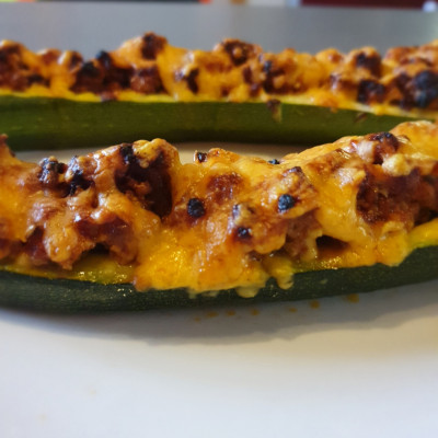 Mittagessen Zucchiniboote